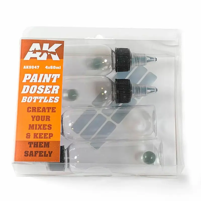 AK Interactive - Complements - Paint Doser Bottles 4X60 ml