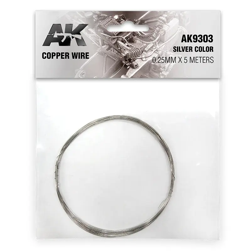 AK Interactive - Copper Wire 0.25mm x 5 Meters - Silver
