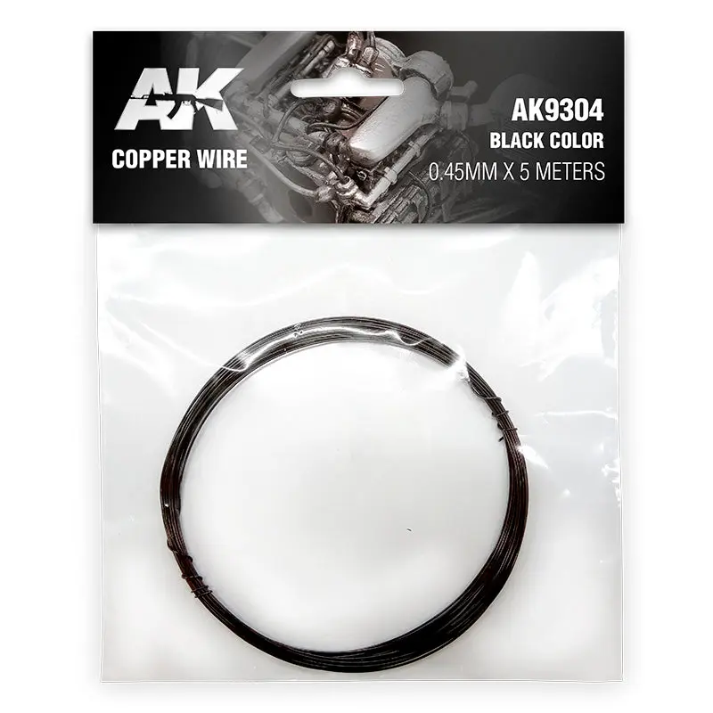 AK Interactive - Copper Wire 0.45mm x 5 Meters - Black
