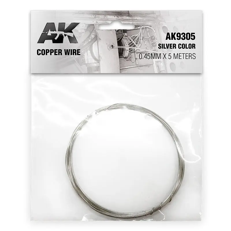AK Interactive - Copper Wire 0.45mm x 5 Meters - Silver