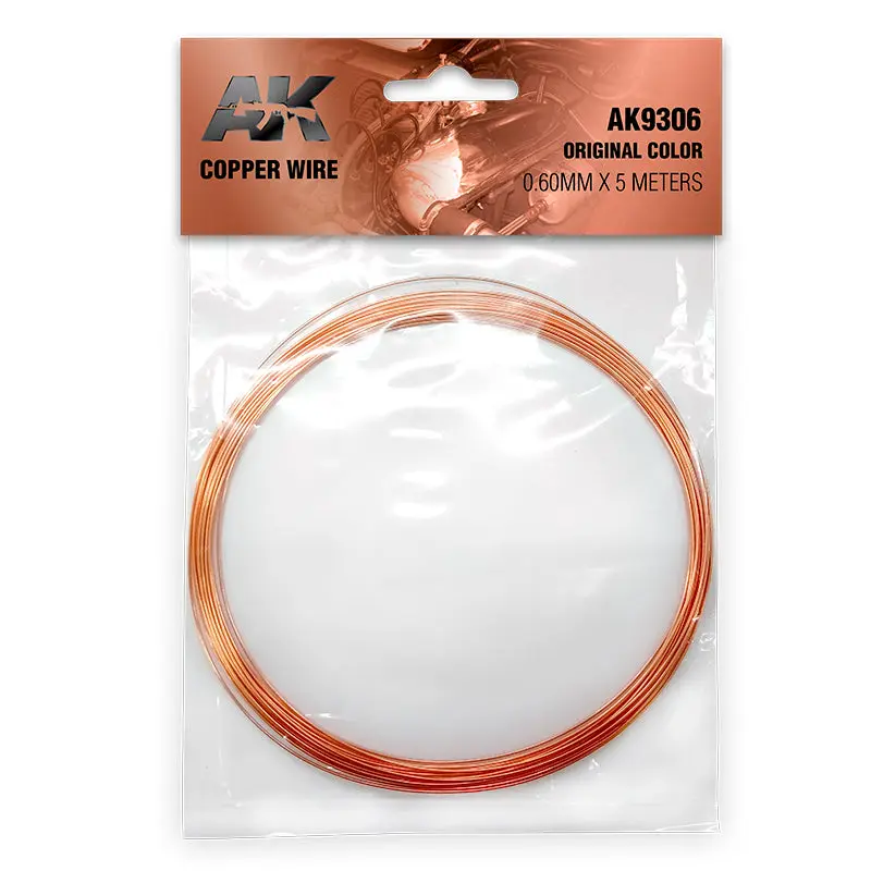 AK Interactive - Copper Wire 0.60mm x 5 Meters - Original Colour