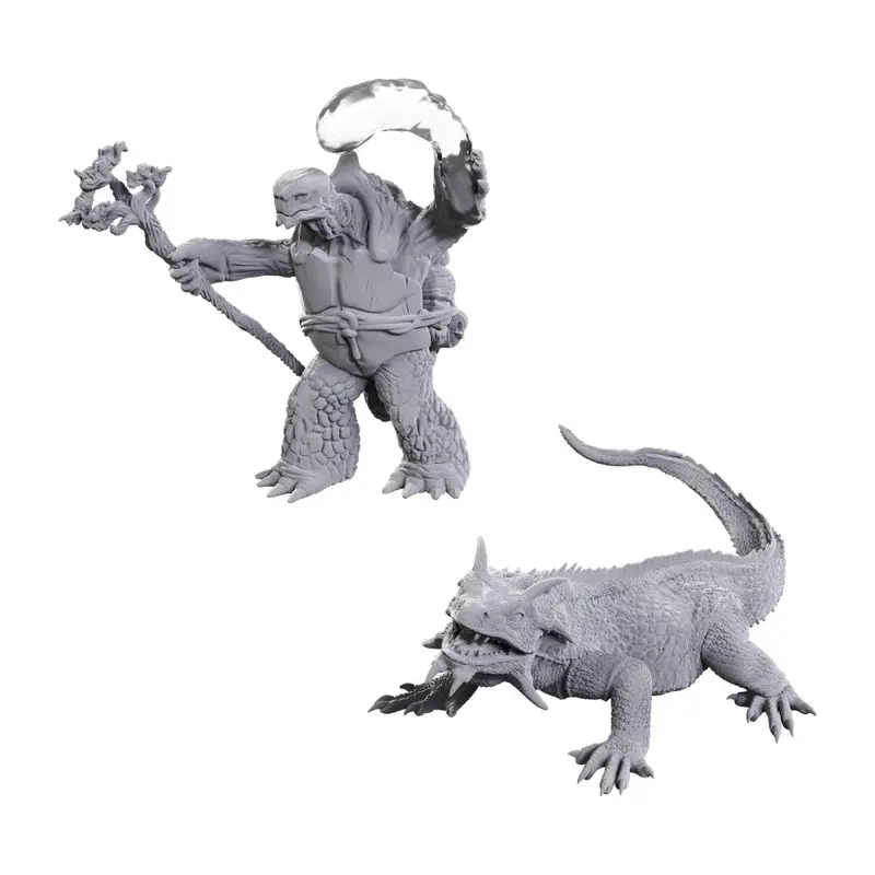 Dungeons & Dragons Nolzurs Marvelous Miniatures: Tortle Druid & Wild Shape Giant Lizard