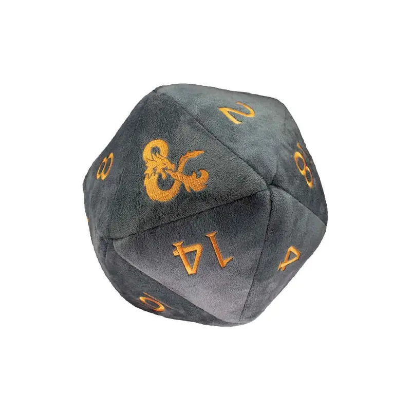 Dungeons & Dragons Jumbo D20 Dice Plush Realmspace Grey and Orange