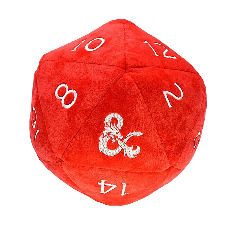 Dungeons & Dragons Jumbo D20 Dice Plush Red and White