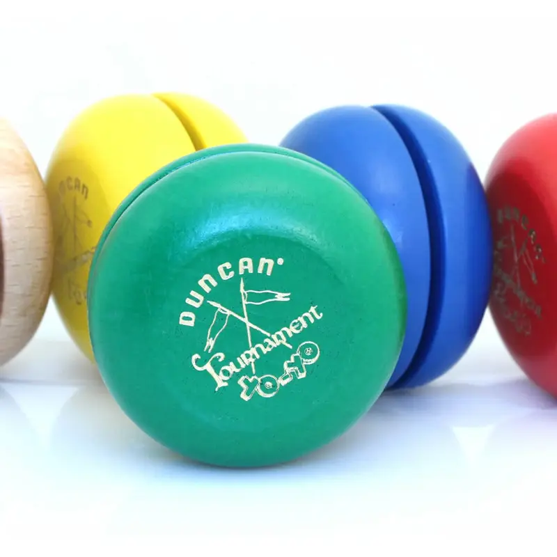 Duncan Yo Yo Vintage Wooden Crossed Flags Tournament (Assorted Colours)
