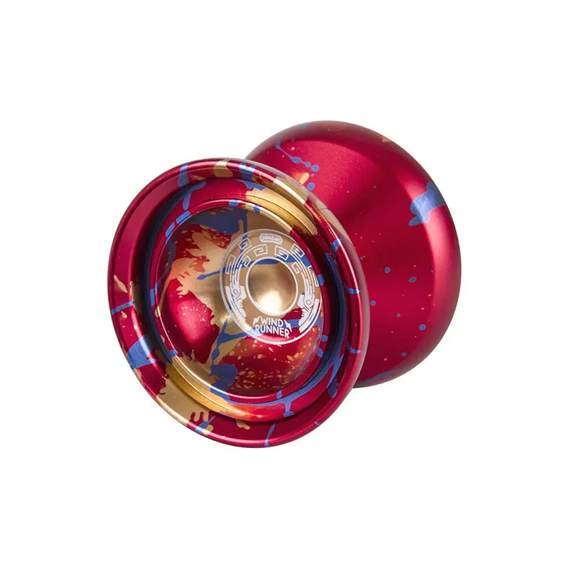 Duncan Yo Yo Expert Windrunner Red with Blue and Gold Splash