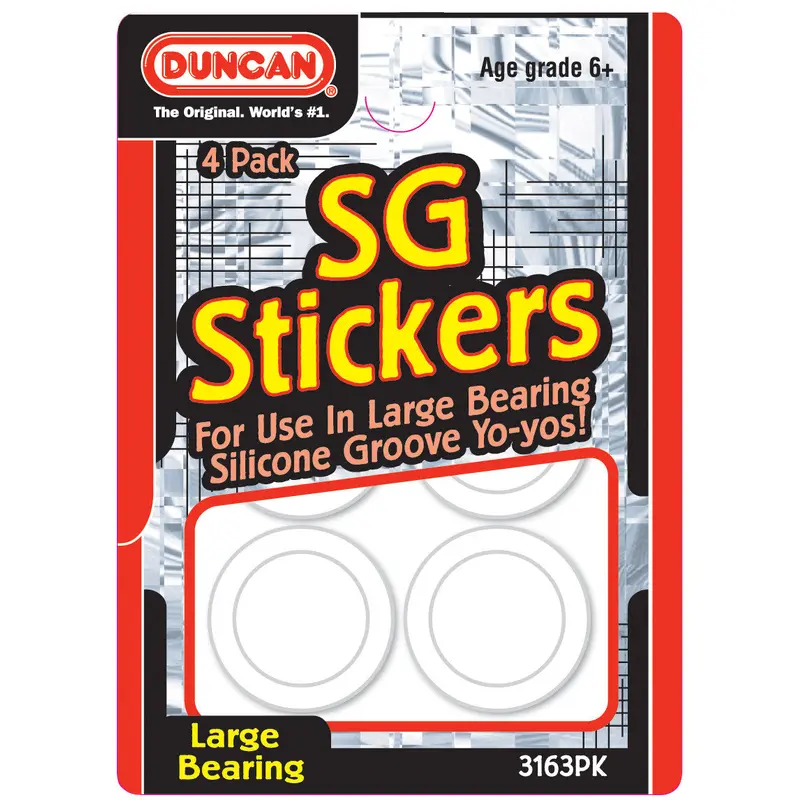 Duncan - Yo Yo SG Stickers (Pack of 4) - 14.5mm Inner Diameter