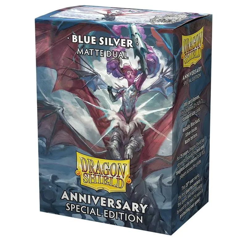 Dragon Shield: Sleeves  Matte Dual  Anniversary Special Edition  Blue Silver