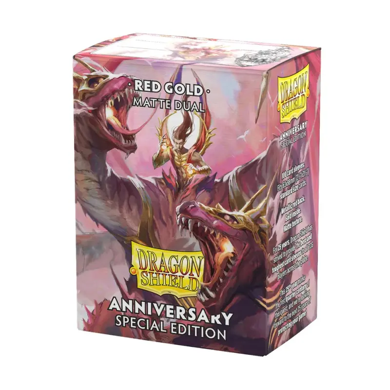 Dragon Shield: Sleeves  Matte Dual  Anniversary Special Edition: Red Gold