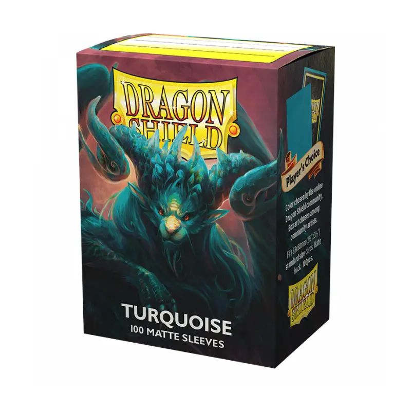 Dragon Shield - Turquoise Atebeck Matte Card Sleeves (100)