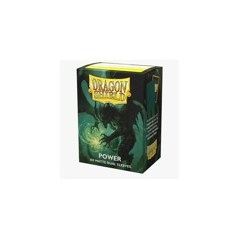 Dragon Shield - Standard Size Dual Matte Card Sleeves Metallic Green (Power) (100)