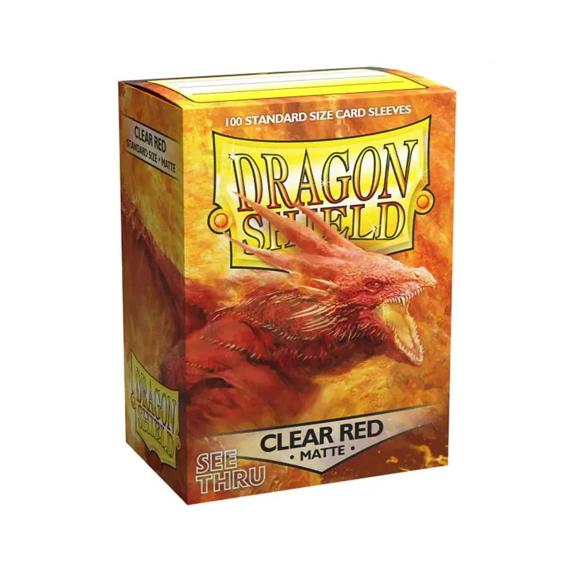 Dragon Shield - Standard Matte Sleeves (100) - Clear Red