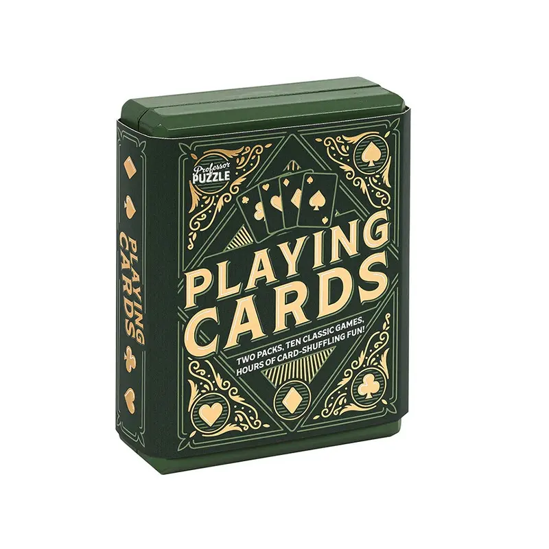 Double Deck Playing Cards In Wooden Case