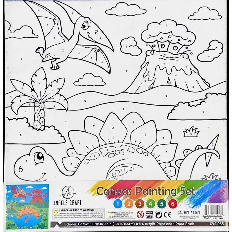 Dino Canvas Painting Set by number