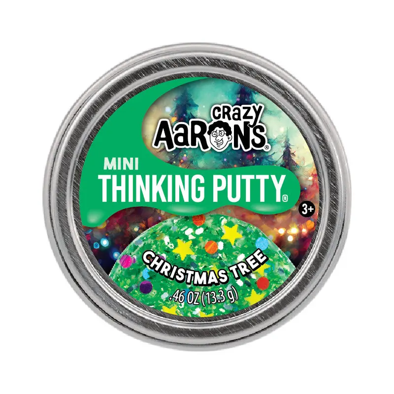 Crazy Aaron's Mini Stocking Stuffer Thinking Putty Christmas Tree