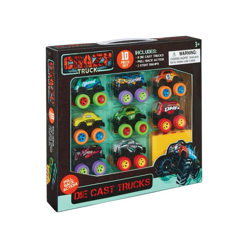Crazy Truck Die Cast Trucks 10 piece Set