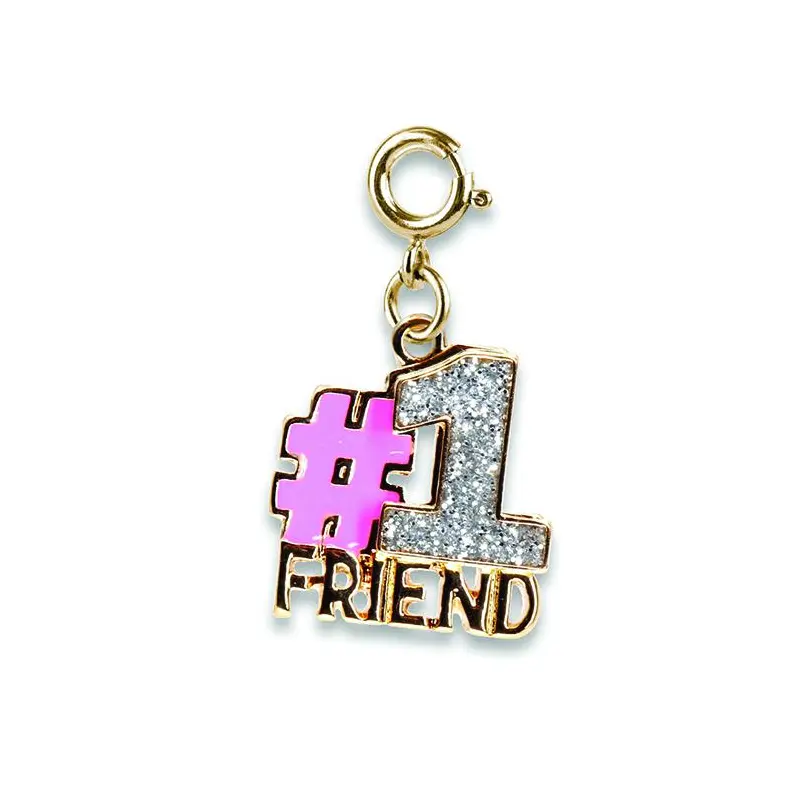 Charm It! Gold Glitter #1 Friend Charm