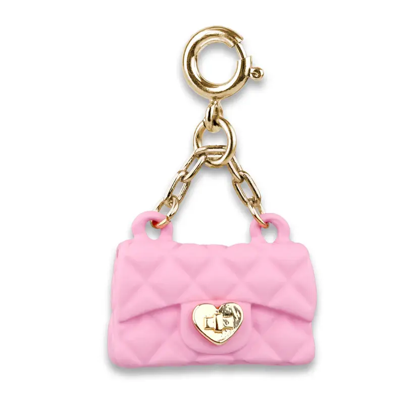 Charm it! Gold Pink Purse Charm