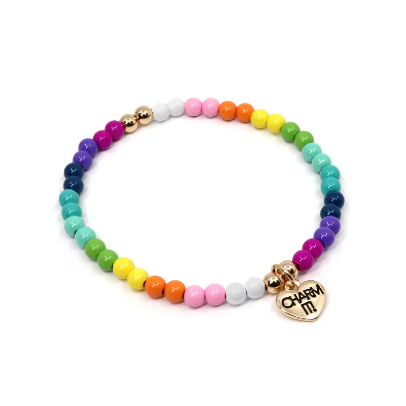 Charm It !  Rainbow Stretch Bracelet 4mm