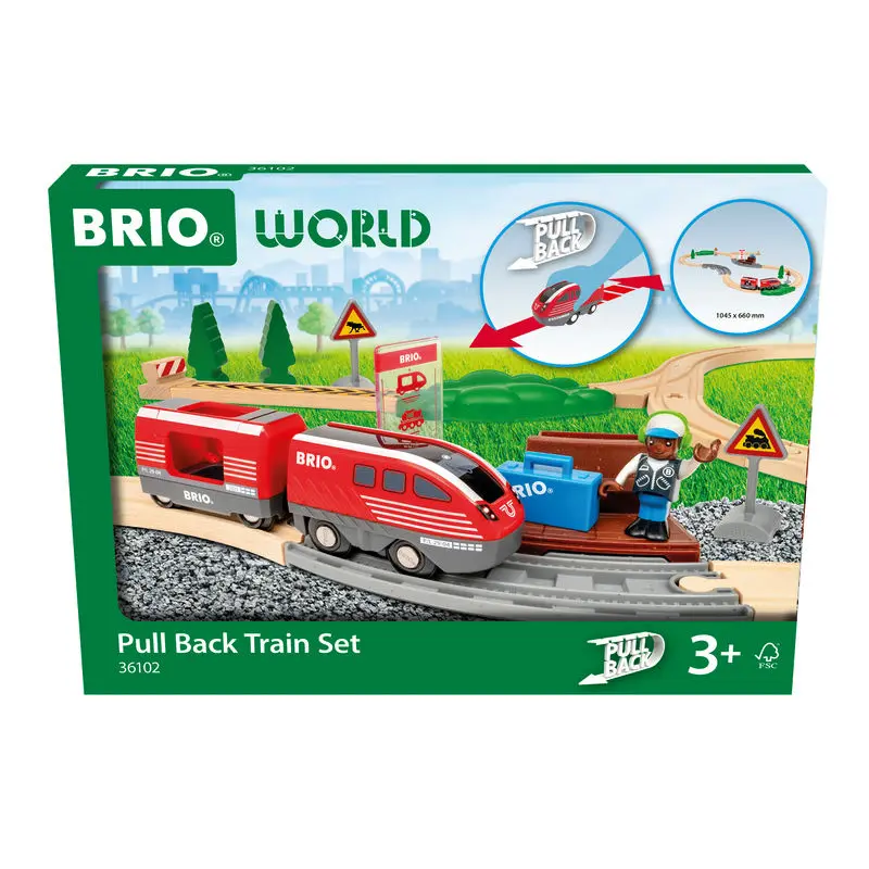 Brio Pull Back Train Set