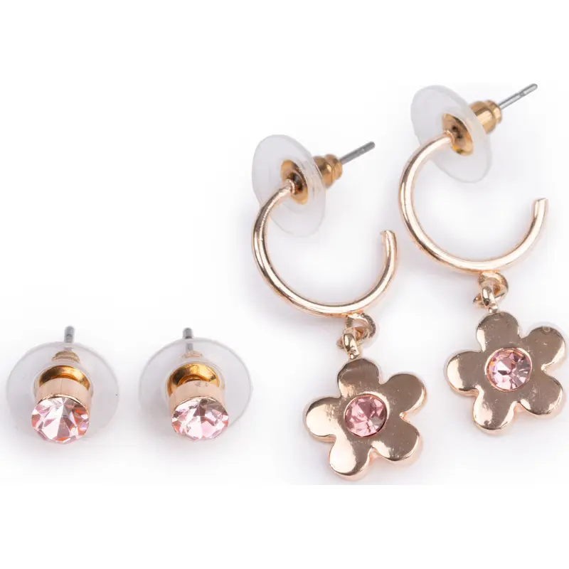 Boutique Chic Bejewelled Blooms Earrings 2pc