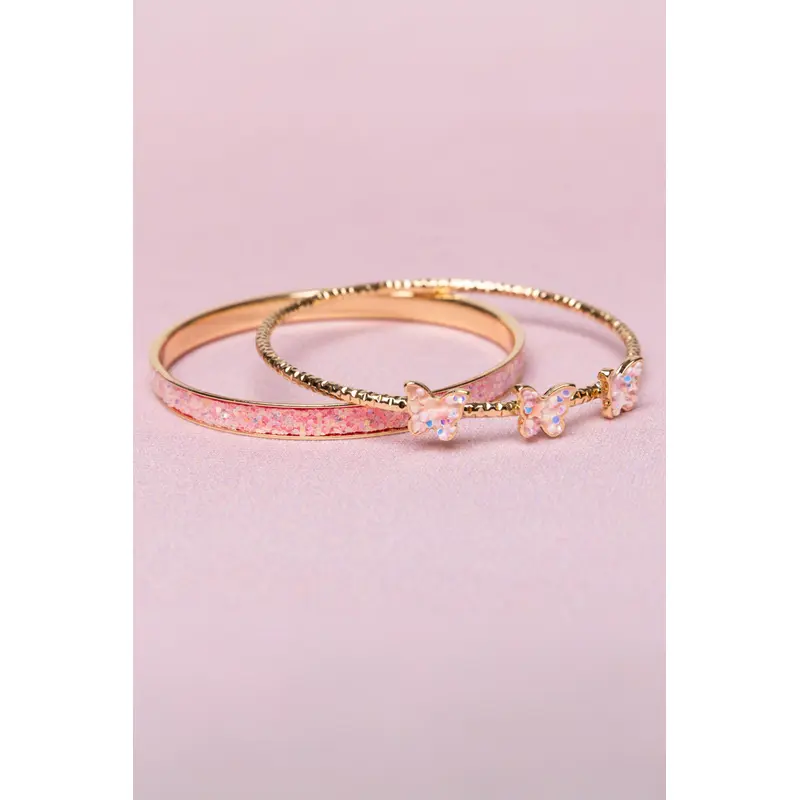 Boutique Chic Butterfly Bangles, 2pc