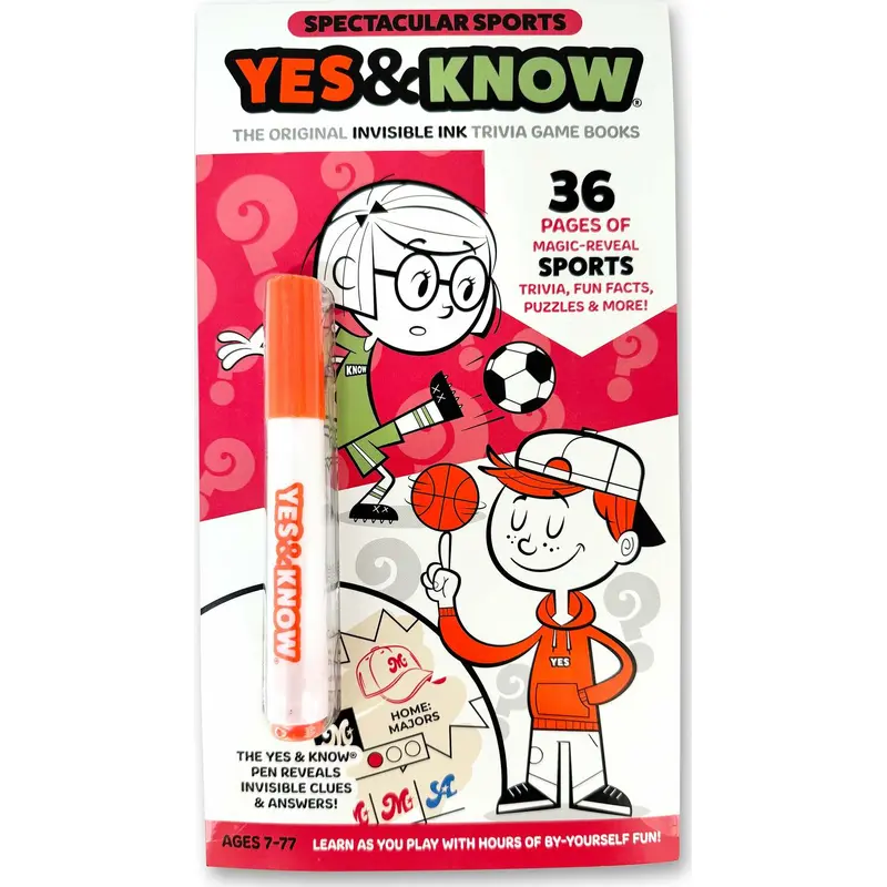 Yes & Know Invisible Ink - Spectacular Sports