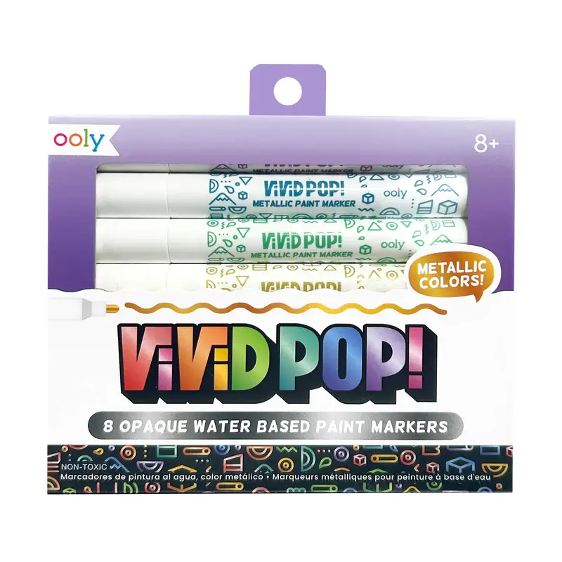 Vivid Pop! Water Based Paint Markers - Metallic