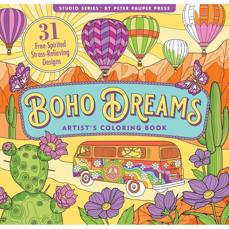 Boho Dreams Adult Coloring Book