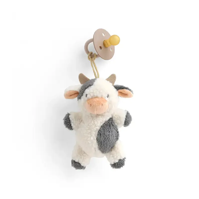 Bitzy Pal Natural Rubber Pacifier & Plush - Cow