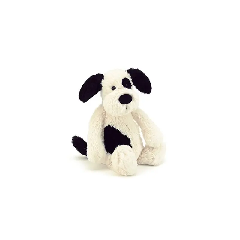 Bashful  Black and Cream Puppy 12"