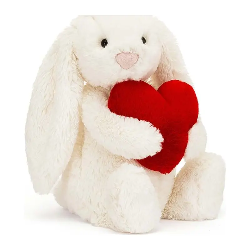 Bashful Red Love Heart Bunny Original