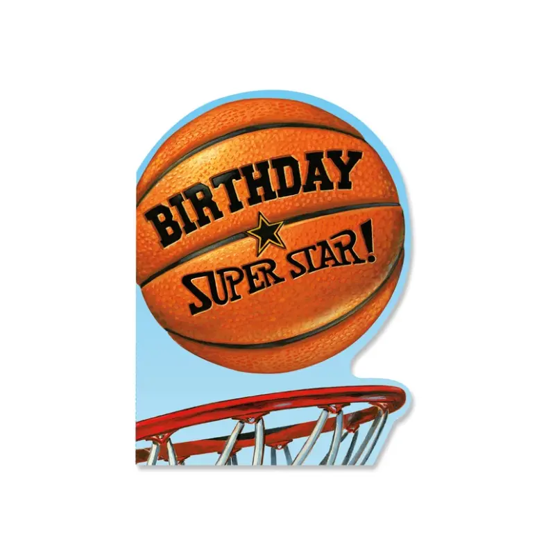 Basketball Birthday Superstar Card