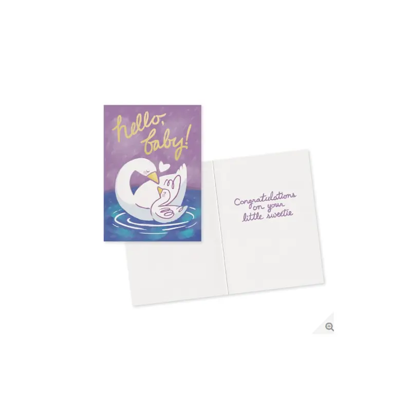 Baby Swan Foil Card