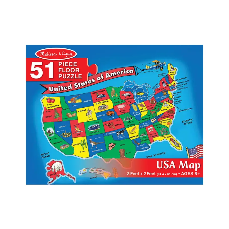 U.S.A. Map Floor Puzzle  (51 pc)