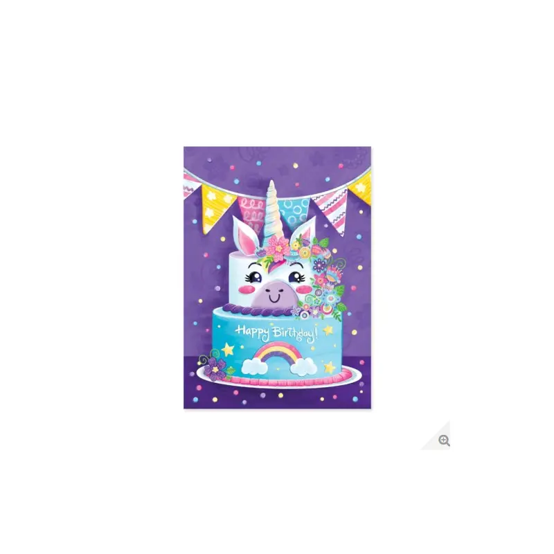Unicorn Cake Glitter Card
