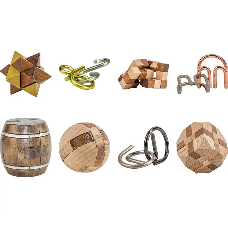 True Genius Wood And Metal Brainteaser Puzzles