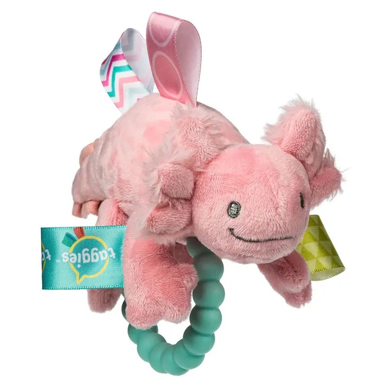 Taggies Lizzy Axolotl Teether Rattle - Pink