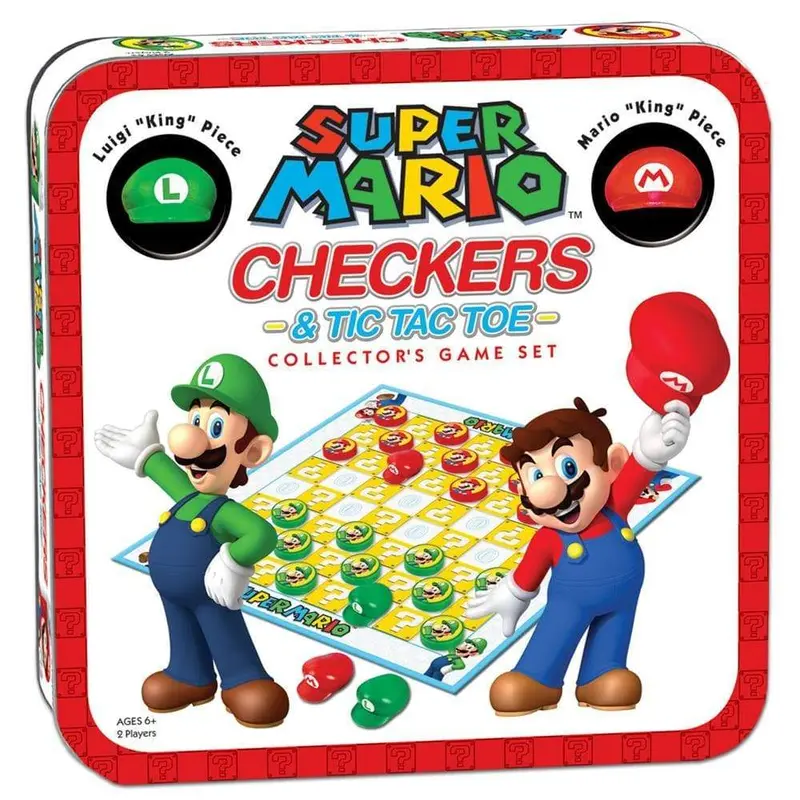 Super Mario vs. Luigi Checkers & Tic Tac Toe