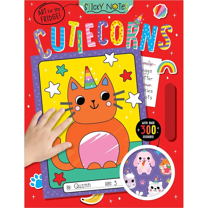 Sticky Notes Cutiecorns Coloring Book