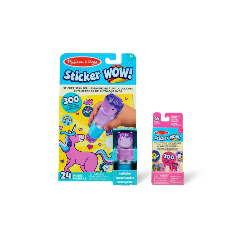 Sticker Wow Purple Unicorn