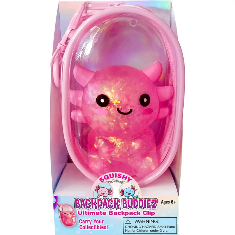 Squishy Backpack Buddiez Ultimate Backpack Clip Axolotl