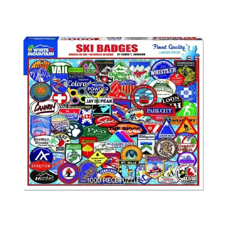 Ski Badges 1000 Pc Puzzle