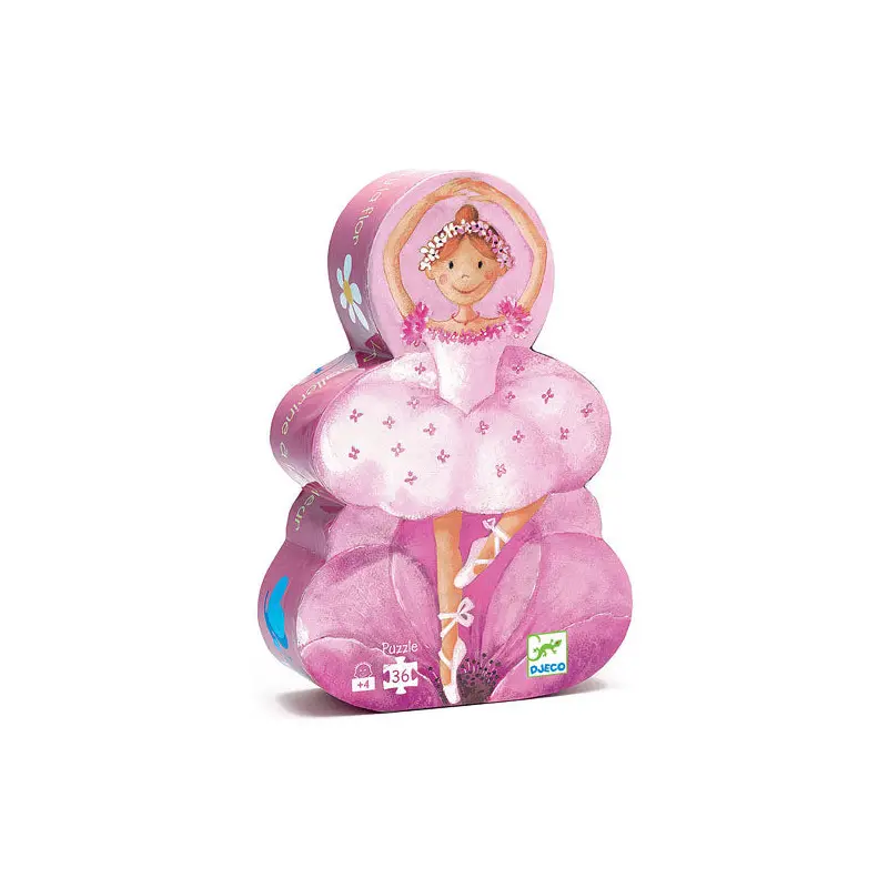 Silhouette Puzzle Ballerina with Flower 36pc