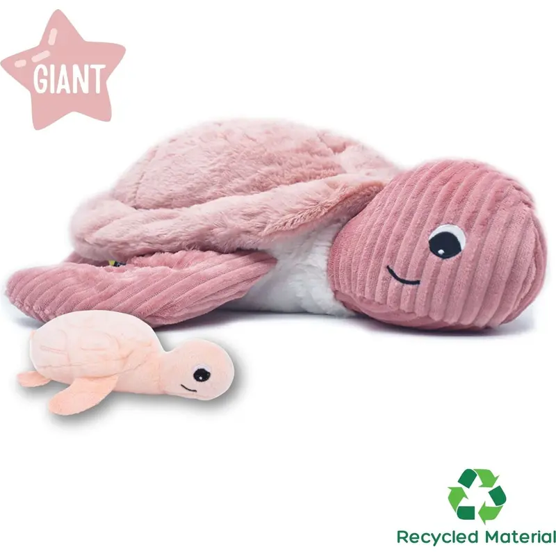 Sea Turtle Mom and Her Baby - Giant Pink