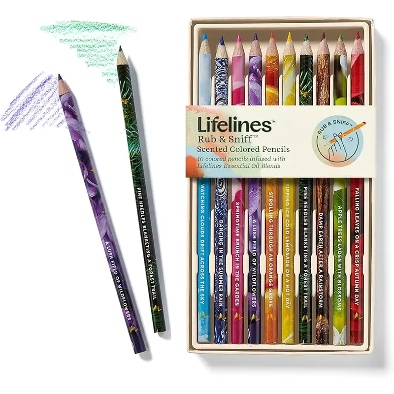 Rub & Sniff Scented Colored Pencils - 10 Pack