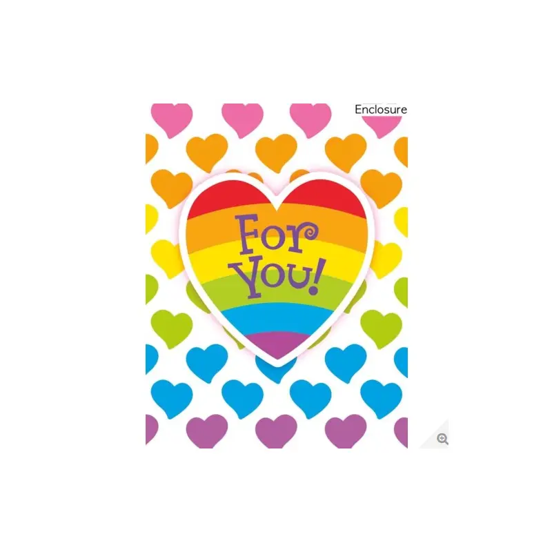 Rainbow Hearts Gift Enclosure Card
