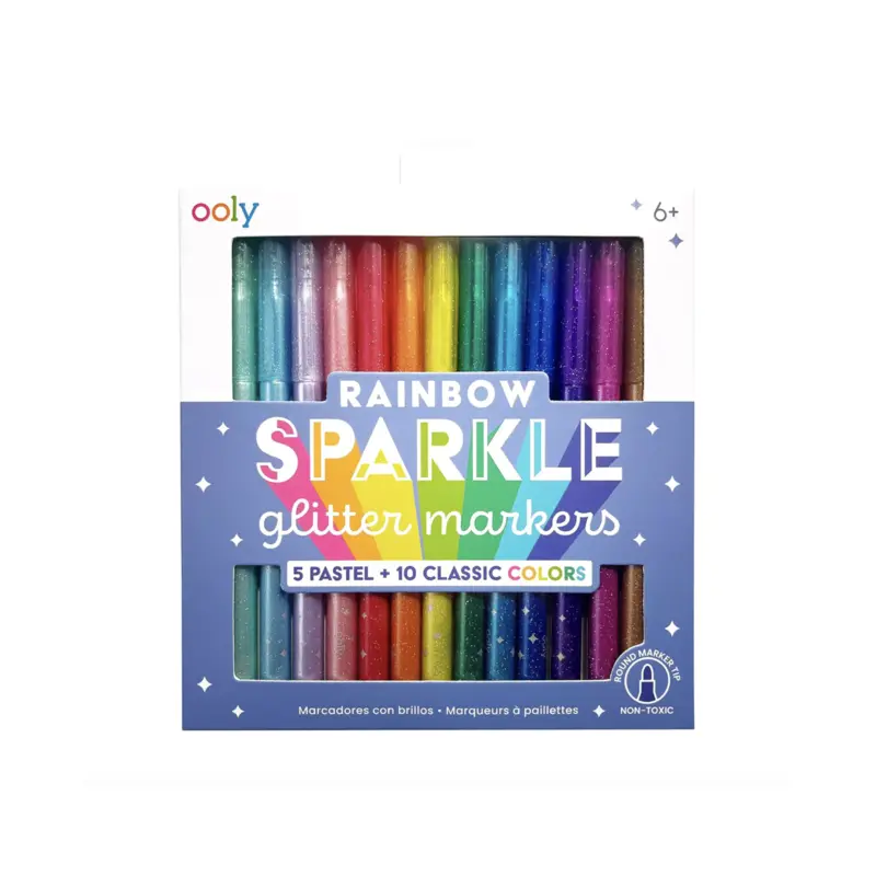 Rainbow Sparkle Glitter Markers