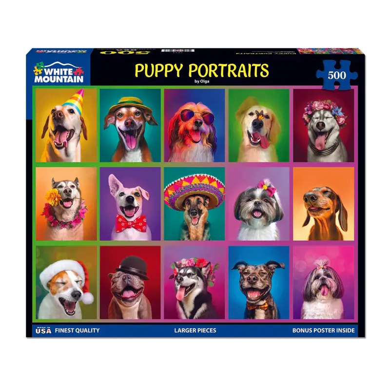 Puppy Portraits - 500pc puzzle