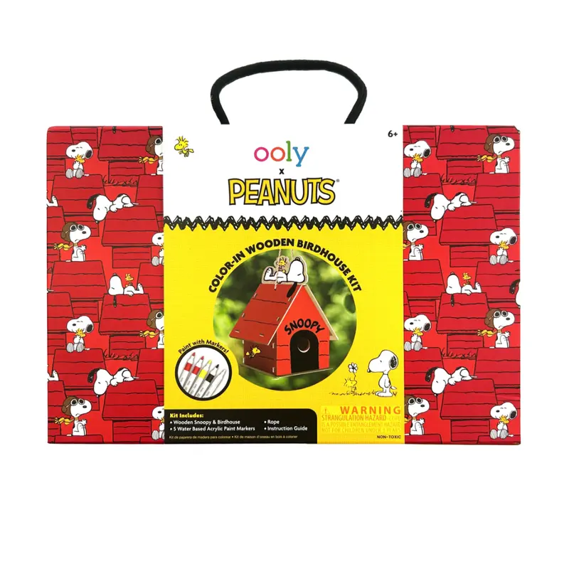 Peanuts Color-in Wooden Bird House Kit